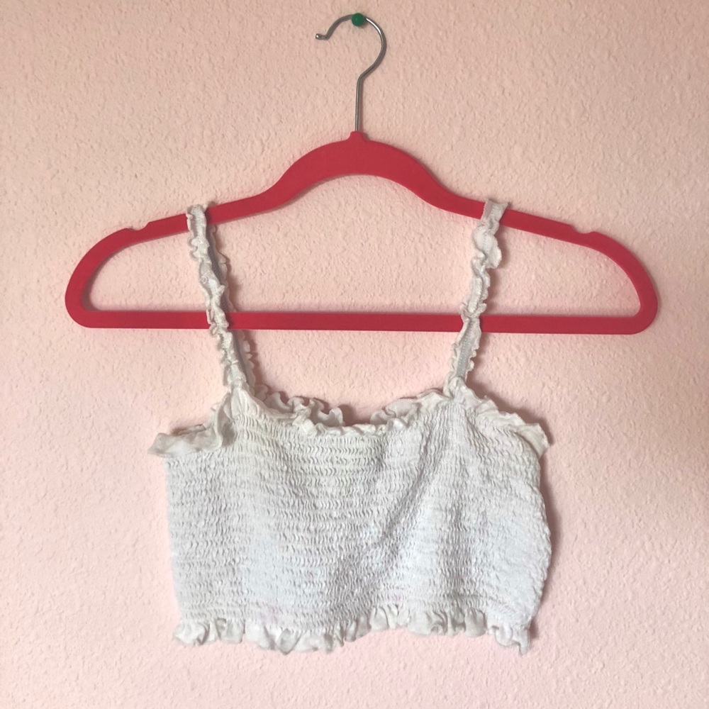 Windsor White Cropped Tank Top💗